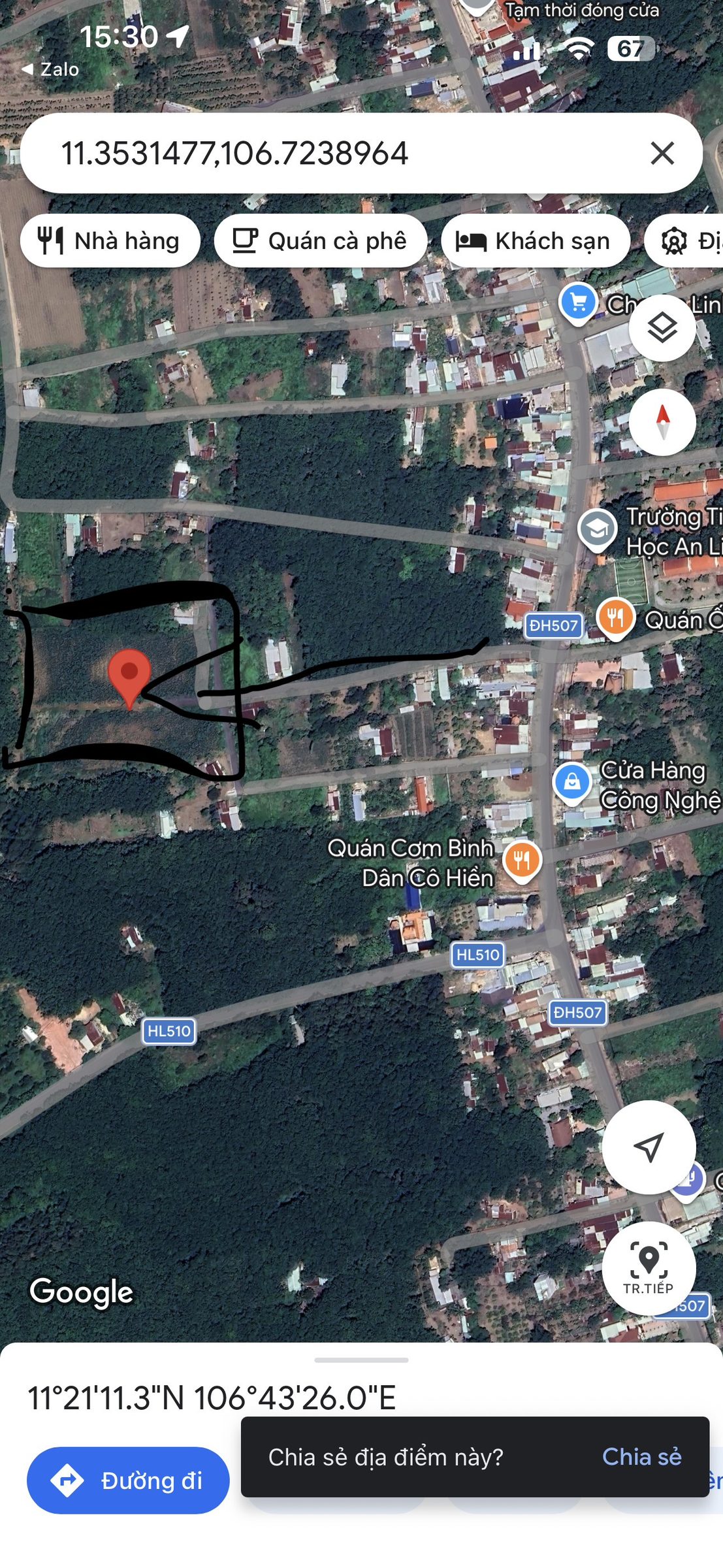 Đất thổ cư trung tâm