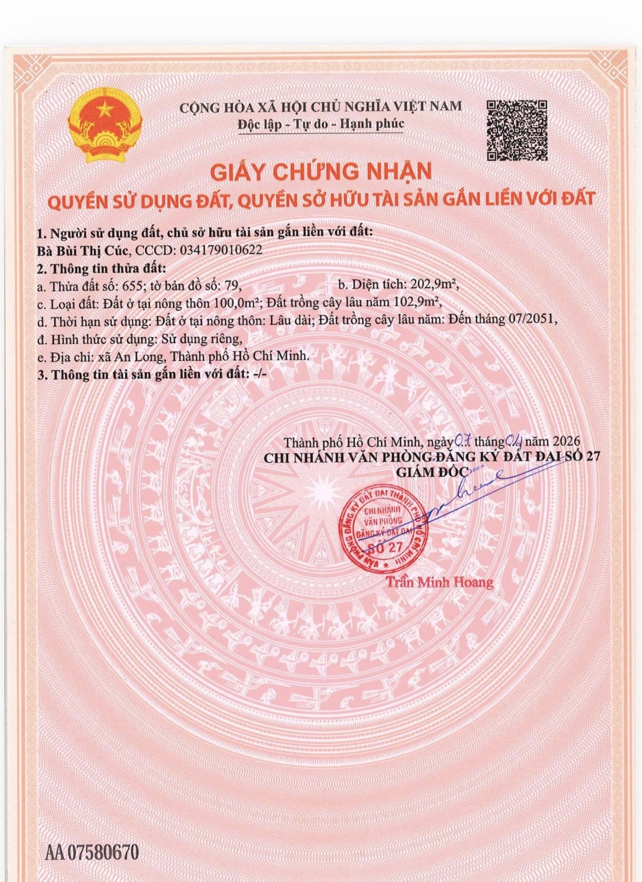 Đất chính chủ không qua tay