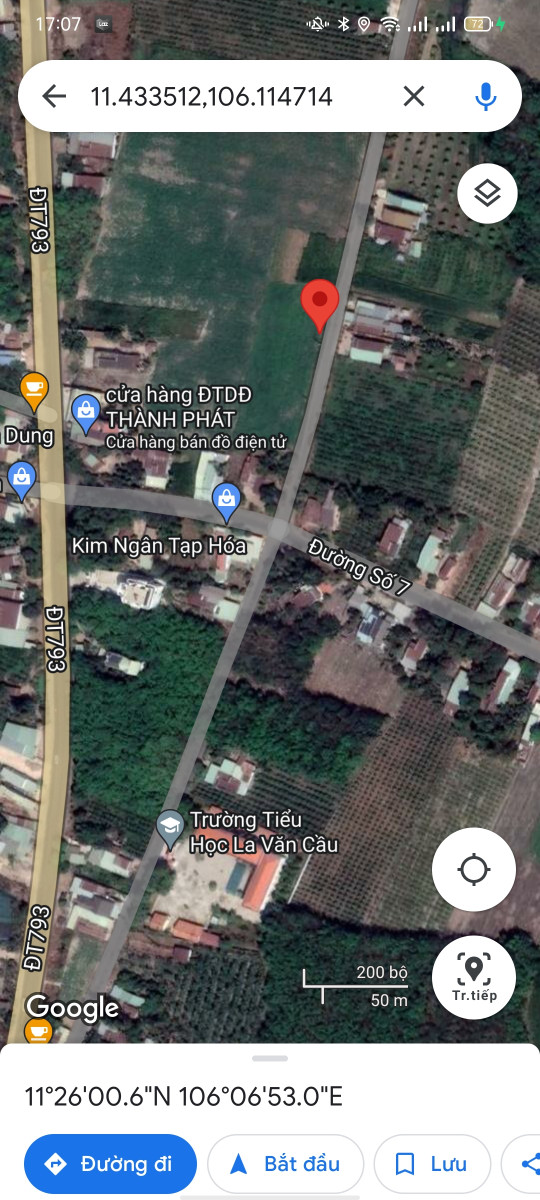 Bán  đất nông nghiệp 405m² , giá 1.1 tỷ tại đường DT 793, Xã Thạnh Tân, Thành phố Tây Ninh, Tây Ninh
