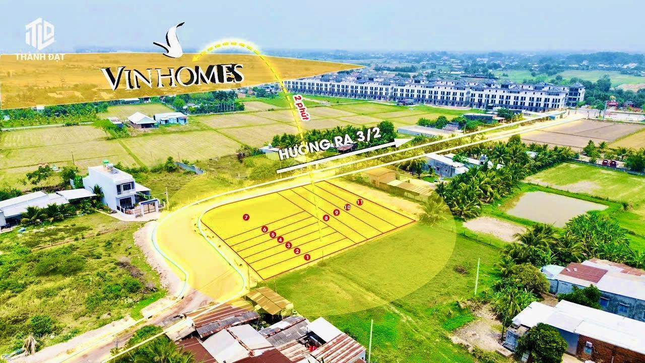 Bán đất thổ cư gần Vinhomes Hậu Nghĩa, Đức Hoà. DT: 5x43,8m. Giá 3,898 tỷ. Sổ hồng riêng, CC ngay