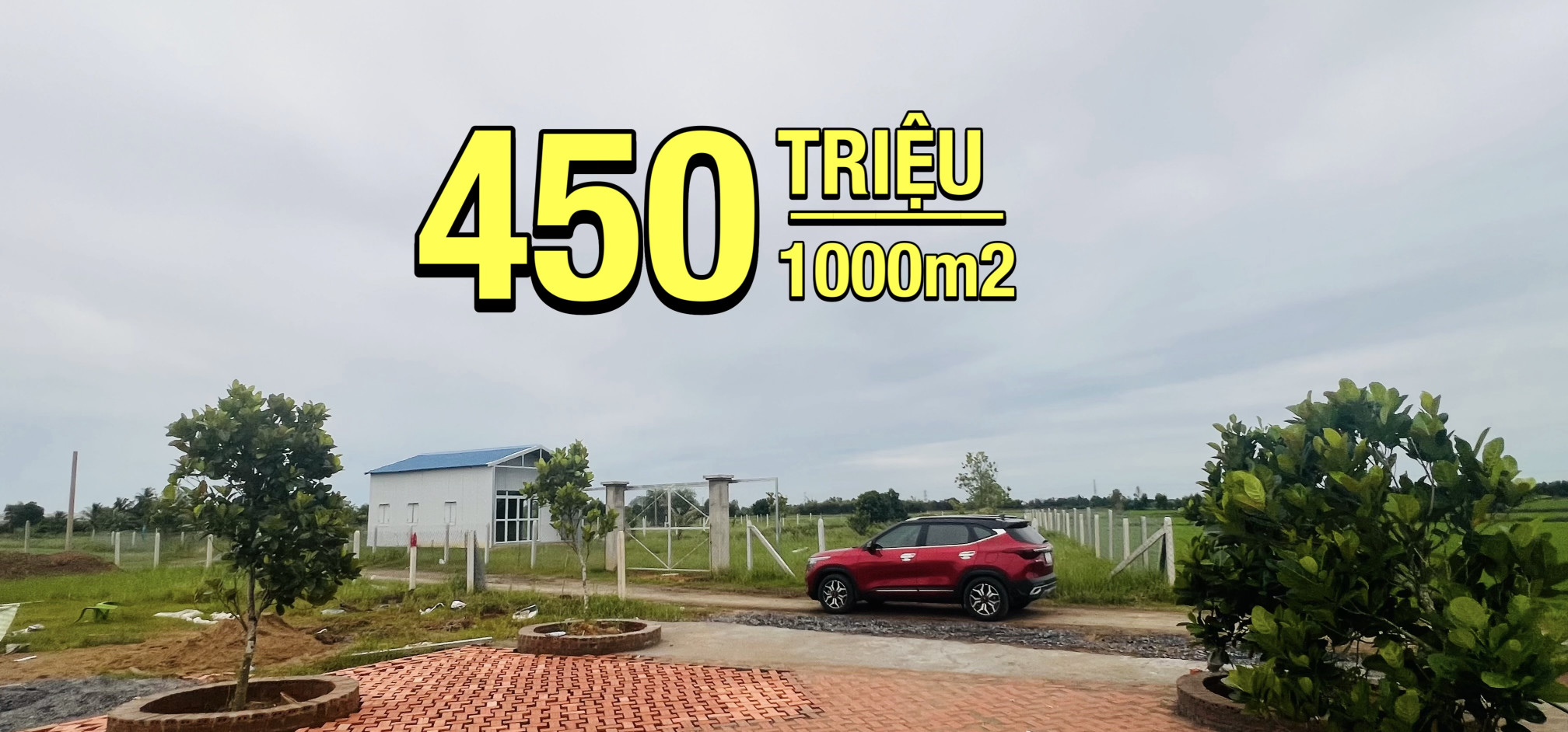 Đất làm homestay 1000m2 (450tr), view hồ