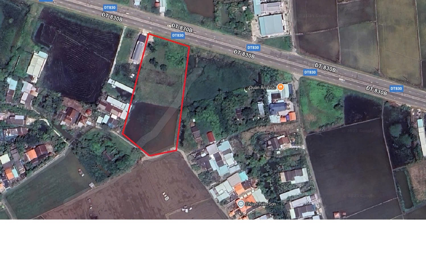 Bán đất 2MT 4500m2 có 1500m2 thổ cư, MT ĐT 830B, Long Sơn, Cần Đước, Long An
