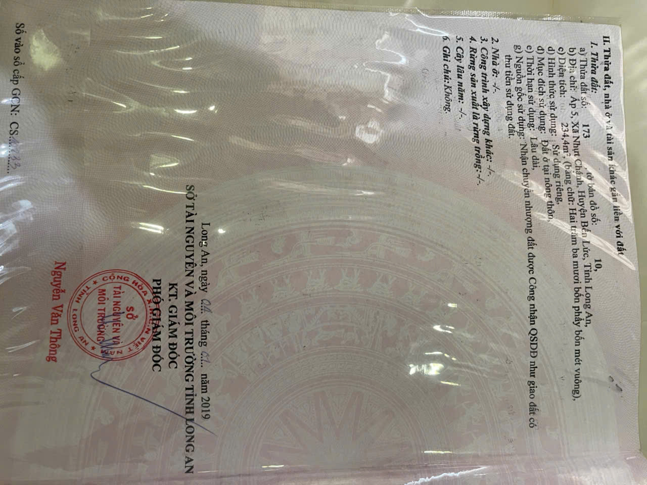 Cần bán lô đất ấp 5 nhut chánh