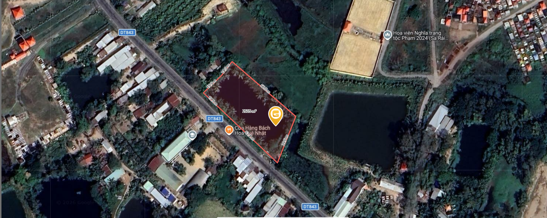 Bán đất NTS 2600m² ngang 80m giá 6 tỷ tại Xã Tân Hồng - TL Chính chủ (Zalo 0767202940)