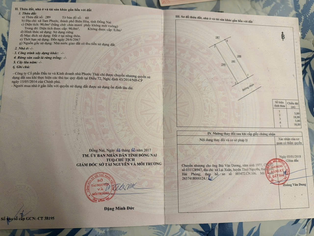 Đất chính chủ- giá tốt chính chủ cần bán nhanh lô đất tại TP Biên Hòa, tỉnh Đồng Nai