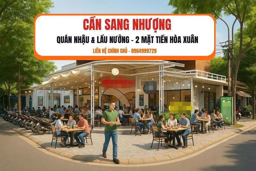 SANG NHƯỢNG GẤP – QUÁN NHẬU LẨU NƯỚNG 2 MẶT TIỀN TRUNG TÂM HÒA XUÂN, QUẬN CẨM LỆ, ĐÀ NẴNG