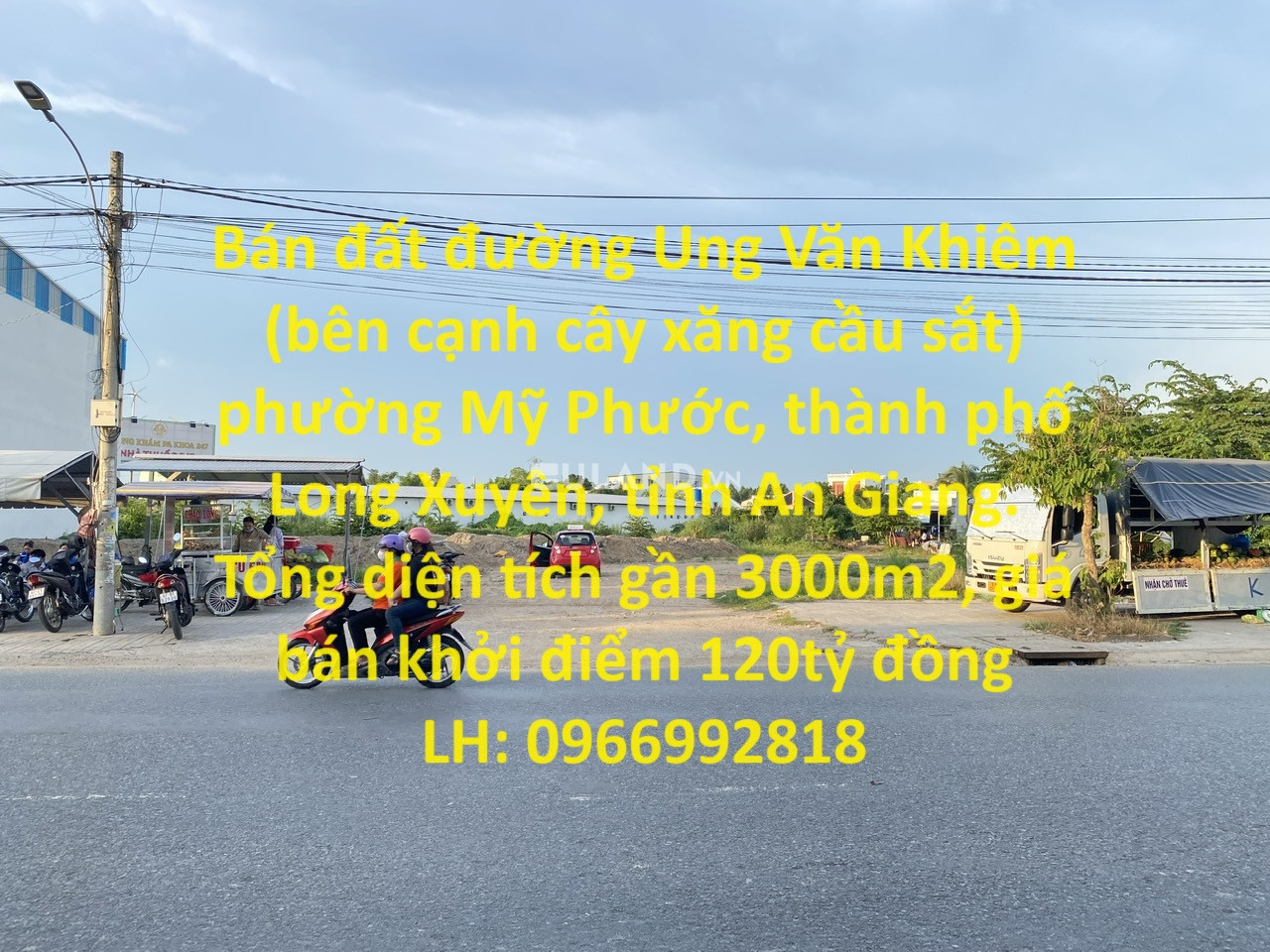 Bán đất đường Ung Văn Khiêm (bên cạnh cây xăng cầu sắt) phường Mỹ Phước, thành phố Long Xuyên, tỉnh An Giang.