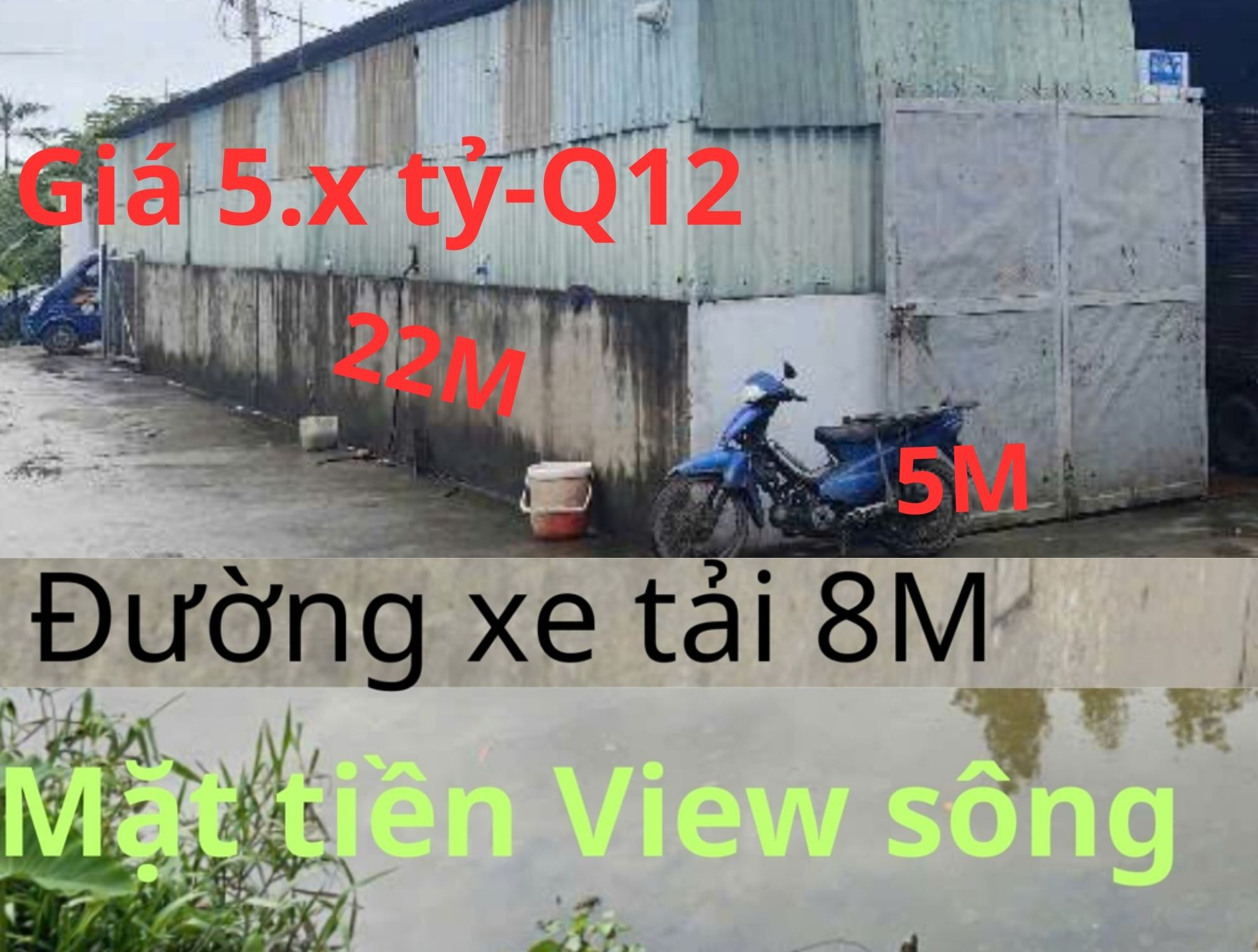 Bán đất 125m2 (5x25) Hà Huy Giáp, Thạnh Lộc, Quận 12. Đất trống, hẻm xe tải 8m, mặt tiền view sông, sổ hồng riêng, giá chỉ 5,3 tỷ. Liên hệ Mỹ Hạnh 0984 474 037.
