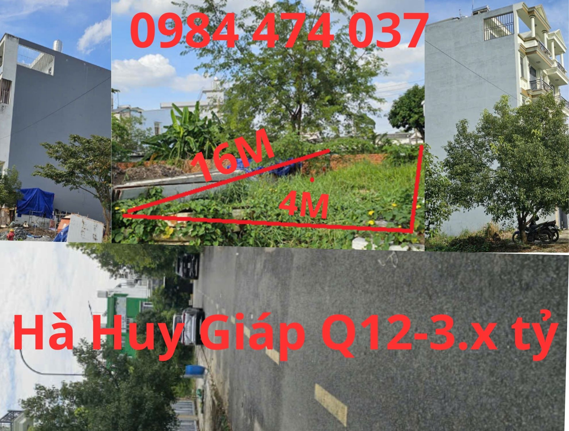 Bán lô đất 4x16m vuông vức tại Hà Huy Giáp, Thạnh Lộc, cách đường chính 50m, gần ngã ba Hà Huy Giáp – Cầu Phú Long.