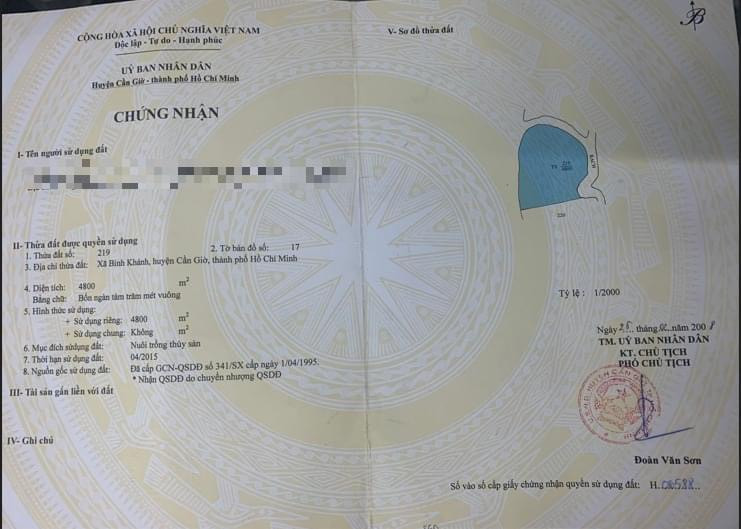 🔥xã Bình Khánh-Bán lô đất NTTS giá ngợp 50% giá thị trường Lh:0988633377 (Mr.Lộc)