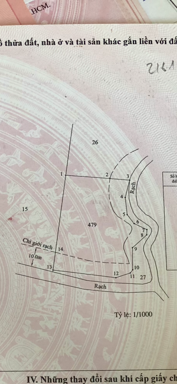 Bán đất 2161.6m² giá 5.4 tỷ tại Xã Bình Khánh Huyện Cần Giờ