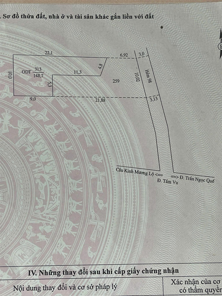 Cần Bán Nhanh Lô Đất Tại Hẻm 98 Tầm Vu ( Gần Cầu Trần Hoàng Na), Phường Hưng Lợi, Ninh Kiều, Cần Thơ