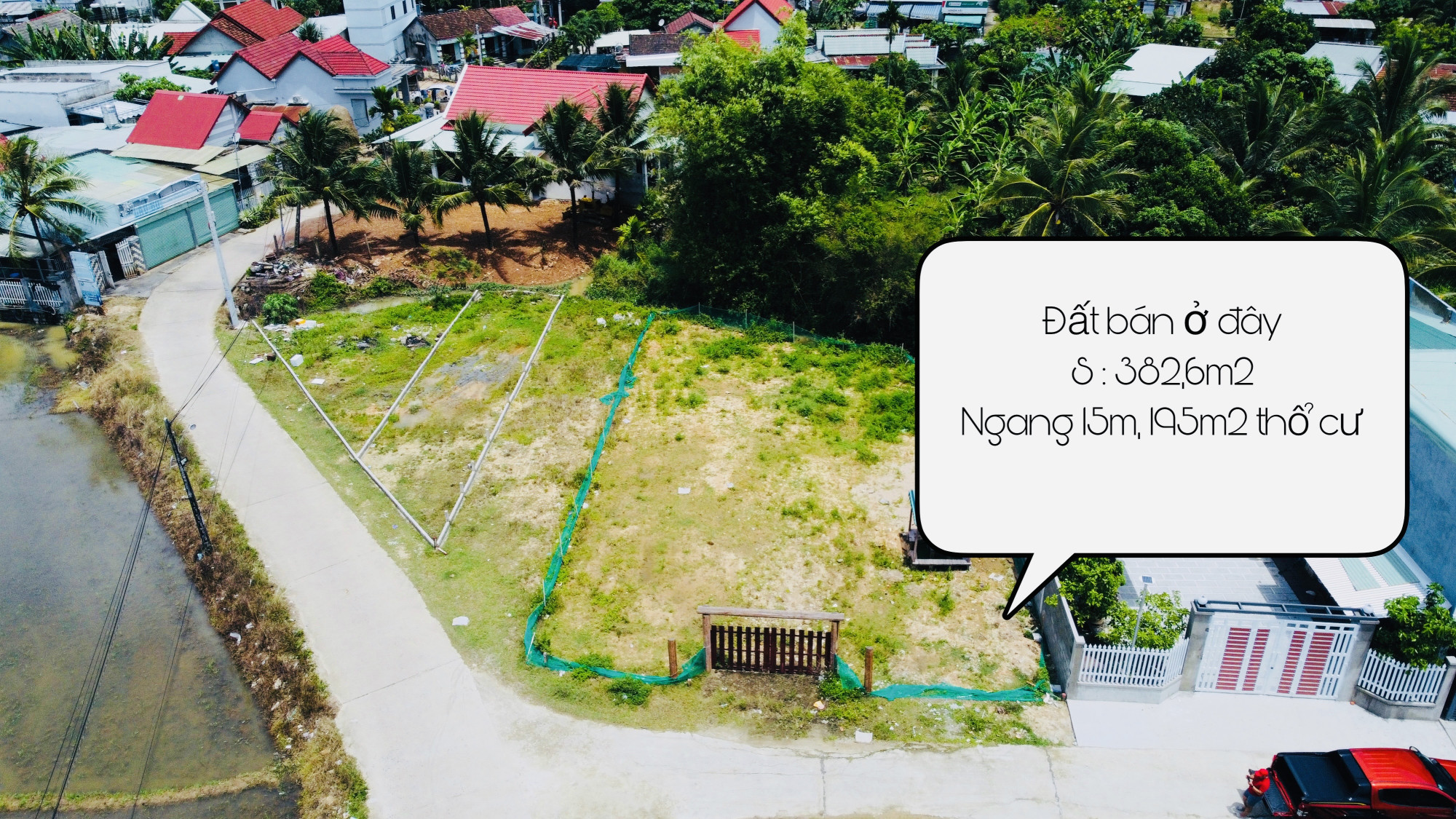 Bán đất Diên Hoà, mặt tiền 15m, giá rẻ