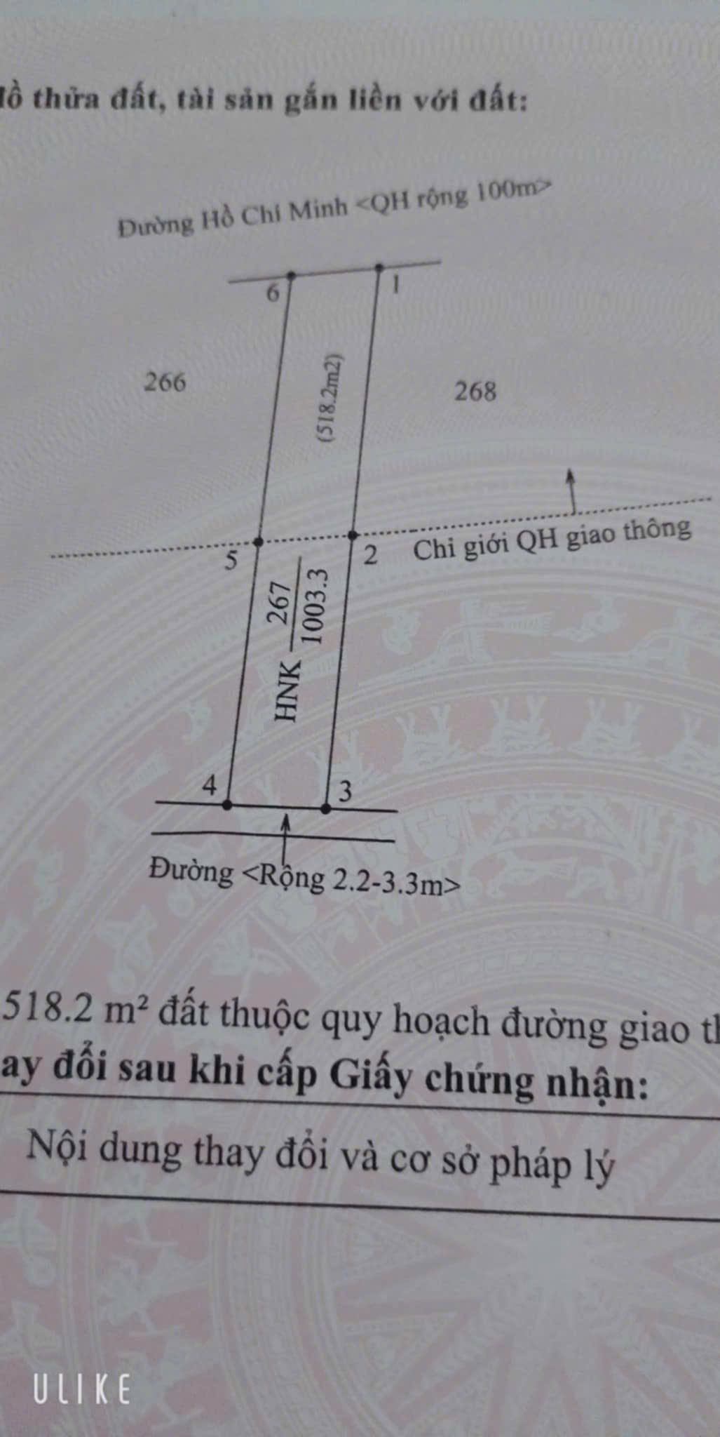 Mặt tiền Tránh Đông- Hồ Chí Minh 10x100m. Bán nhanh