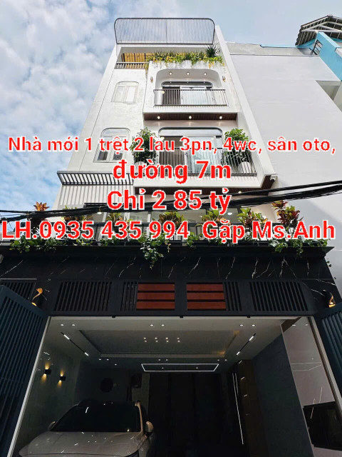 BÁN NHÀ MỚI XÂY–2,9 tỷ  NHÀ 1 TRỆT 2 LẦU – THỦ DẦU MỘT   – ĐƯỜNG 7M, CÓ SÂN ĐẬU Ô TÔ