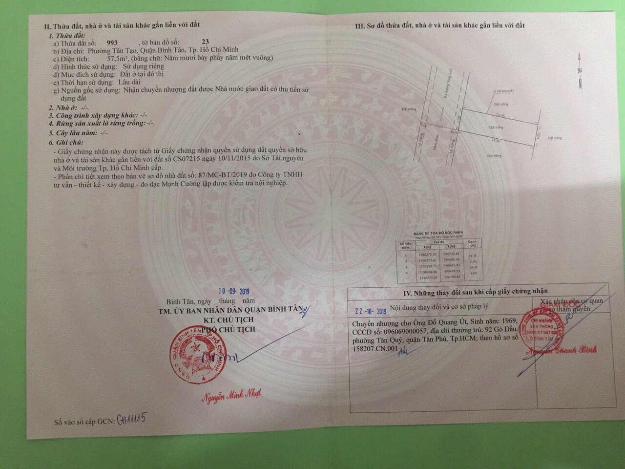 ĐẤT GẦN TRƯỜNG CẤP 3 BÌNH TÂN