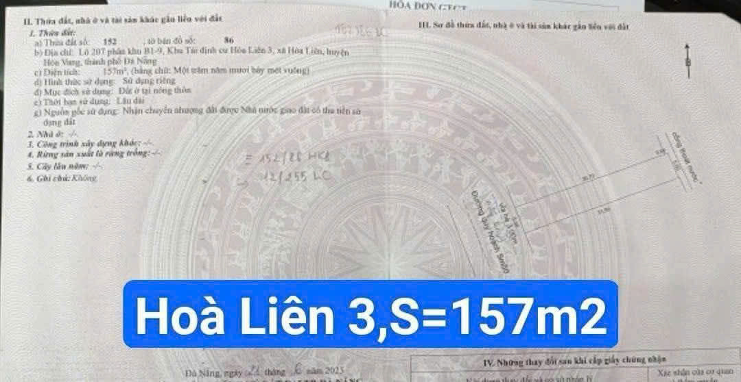 📌📌📌LÀM VIỆC TRỰC TIẾP GIÁ TỐT !!! ĐẤT HÒA LIÊN 3 2.95T