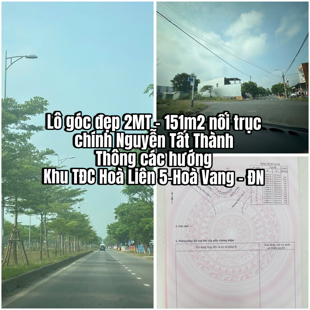 SIÊU PHẨM CỰC HÓT - CHÍNH CHỦ BÁN NHANH LÔ GÓC 2MT - 151M2 - NỐI TRỤC CHÍNH NGUYỄN TẤT THÀNH - KHU TĐC HÒA LIÊN 5, HÒA VANG, ĐÀ NẴNG - GIÁ ĐẦU TƯ