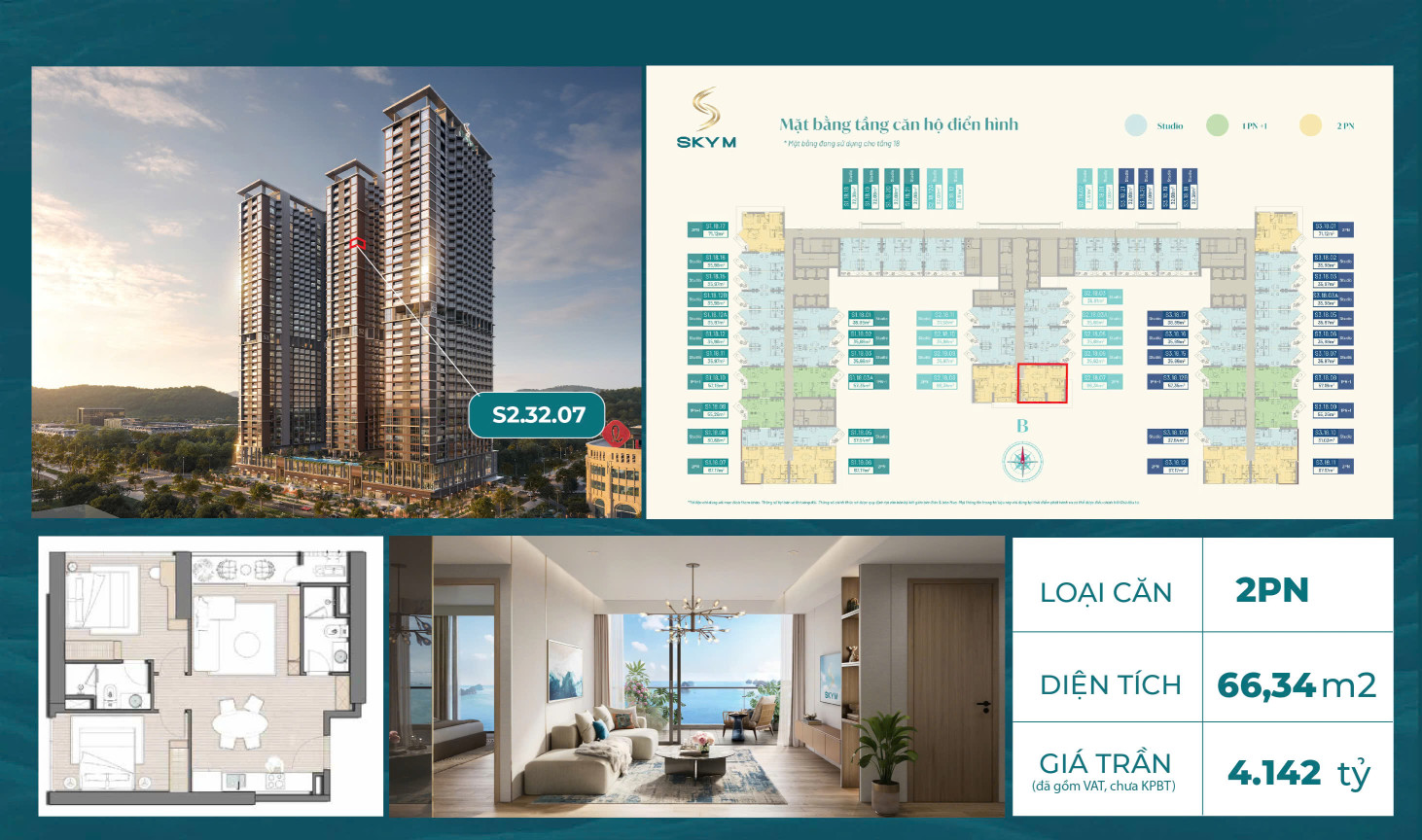 CĂN HỘ 2PN  VIEW BIỂN  HẠ LONG ĐẲNG CẤP - TRUNG TÂM VỊNH DI SẢN THẾ GIỚI
