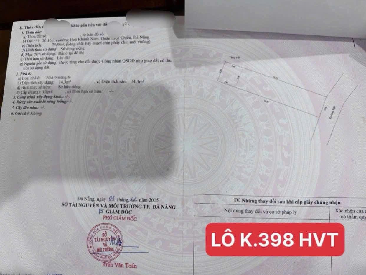 📌📌📌LÀM VIỆC TRỰC TIẾP GIÁ TỐT !!! Bán đất kiệt Hoàng Văn Thái, Hòa Khánh Nam