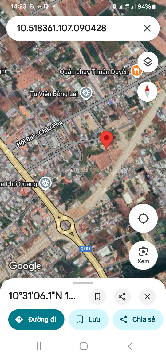 Bán đất thổ cư mt Đường bê tông. Đường hội bài  _ châu pha