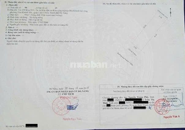 Cần bán lô đất vị trí đẹp mặt tiền đường Hồng Phước 5 - Quận Liên Chiểu - Đà Nẵng