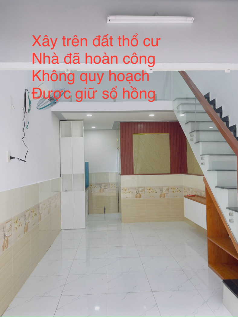 Nhà phố 1tỷ080 (3.5m*6m), giữ sổ hồng, 1 trệt 1 lầu, Hiệp Thành 06, Q12