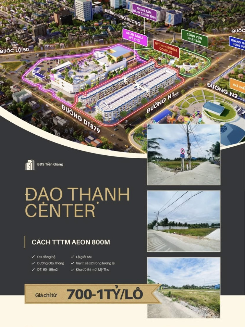 🚨 ĐẤT THỔ CƯ TRUNG TÂM MỸ THO – CẠNH AEON ĐANG THI CÔNG 🚨