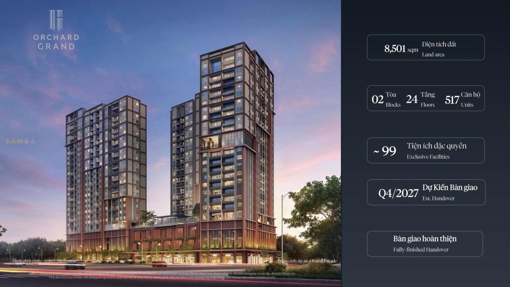 Orchard Grand sản phẩm căn hộ đầu tay của CapitaLand tại Bình Dương. Vị trí tiếp giáp hồ công viên 75ha, tuyến metro chạy qua