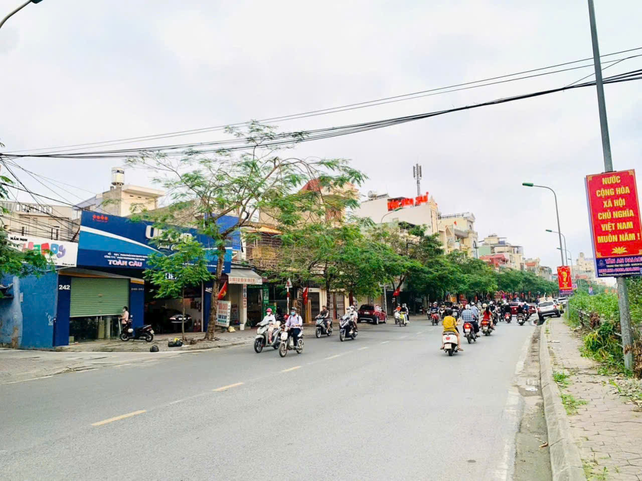 ✅ Mặt đường Hùng Vương, Thượng Lý, chân cầu Quay 104m, kinh doanh buôn bán..