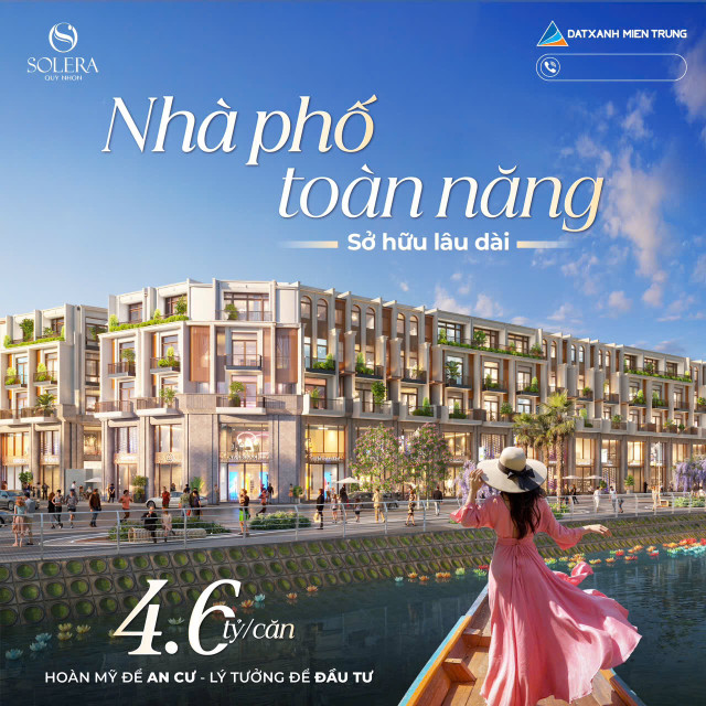 59 căn nhà mặt phố tại Solera Quy Nhơn - Chỉ 4,6 Tỷ/căn sẵn sổ