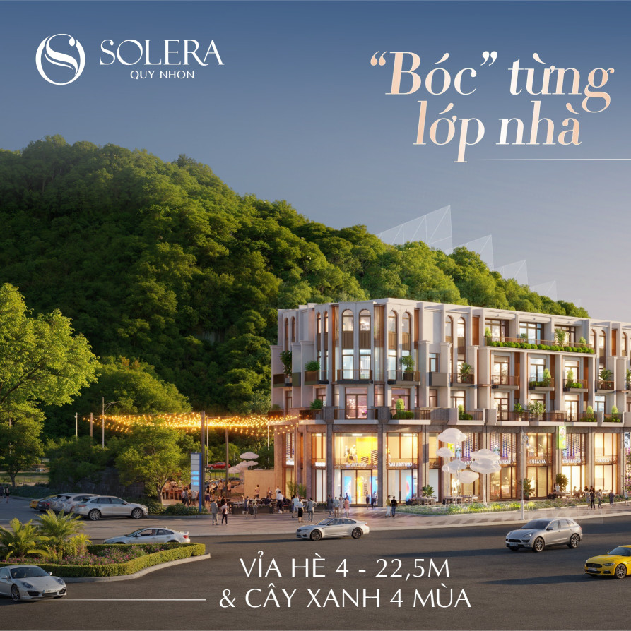 QŨY CĂN NHÀ PHỐ CUỐI CÙNG TẠI TP QUY NHƠN - SOLERA QUY NHƠN - ƯU ĐÃI CHIẾT KHẤU TỪ 10%-20%
