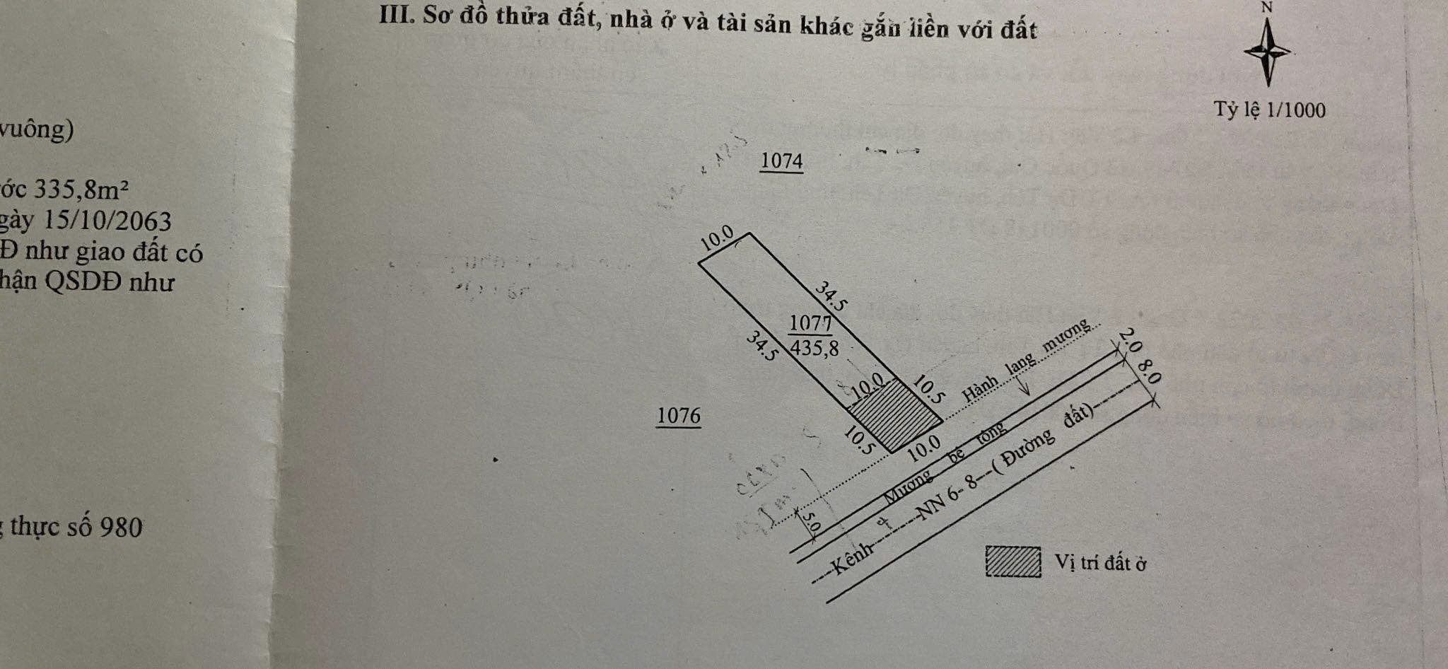 Bán Nhà đất 435m2 có thổ cư 100m2 liên hệ biết chi tiết