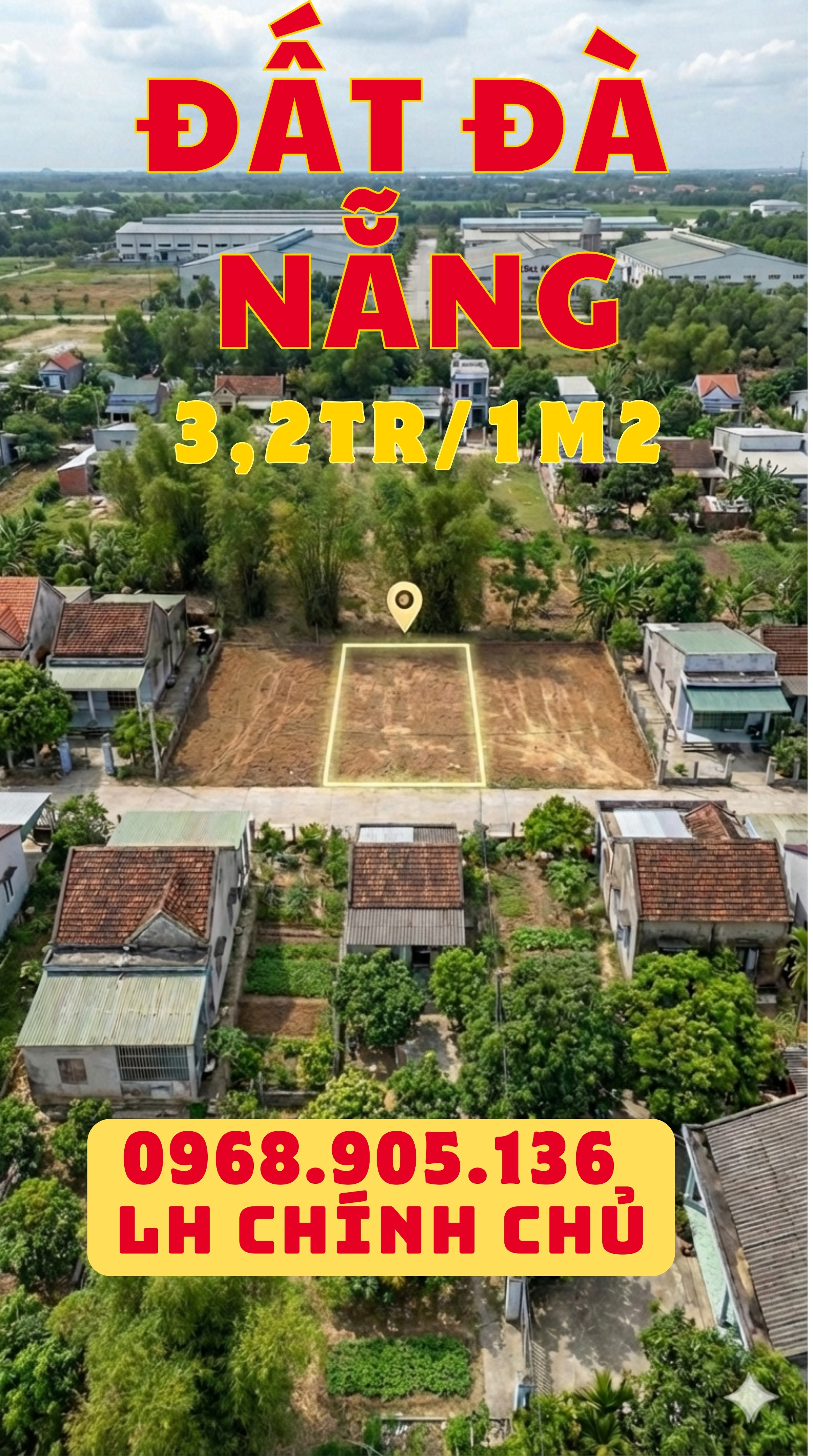 🔥🔥 Bán gấp đất nền thổ cư sát KCN Tây An, xã Duy Trung, thành phố Đà Nẵng - 203m2 - Giá đầu tư chỉ 3.2Tr/m2 - Đường ô tô