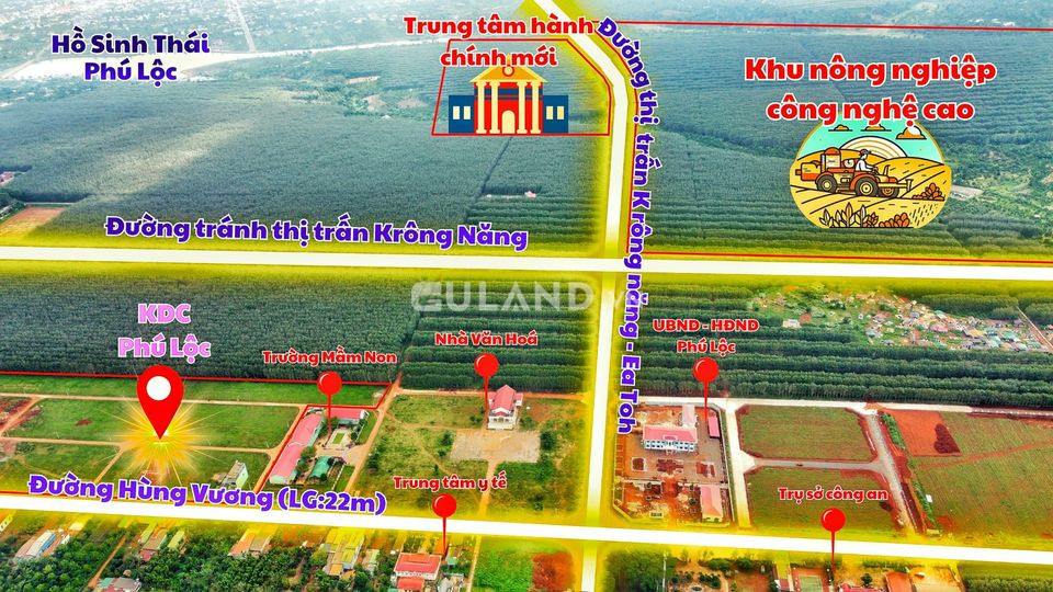 Bán vài lô đất full thổ cư , vị trí đắc địa giá tốt ở trung tâm Huyện krông Năng Đắk lắk