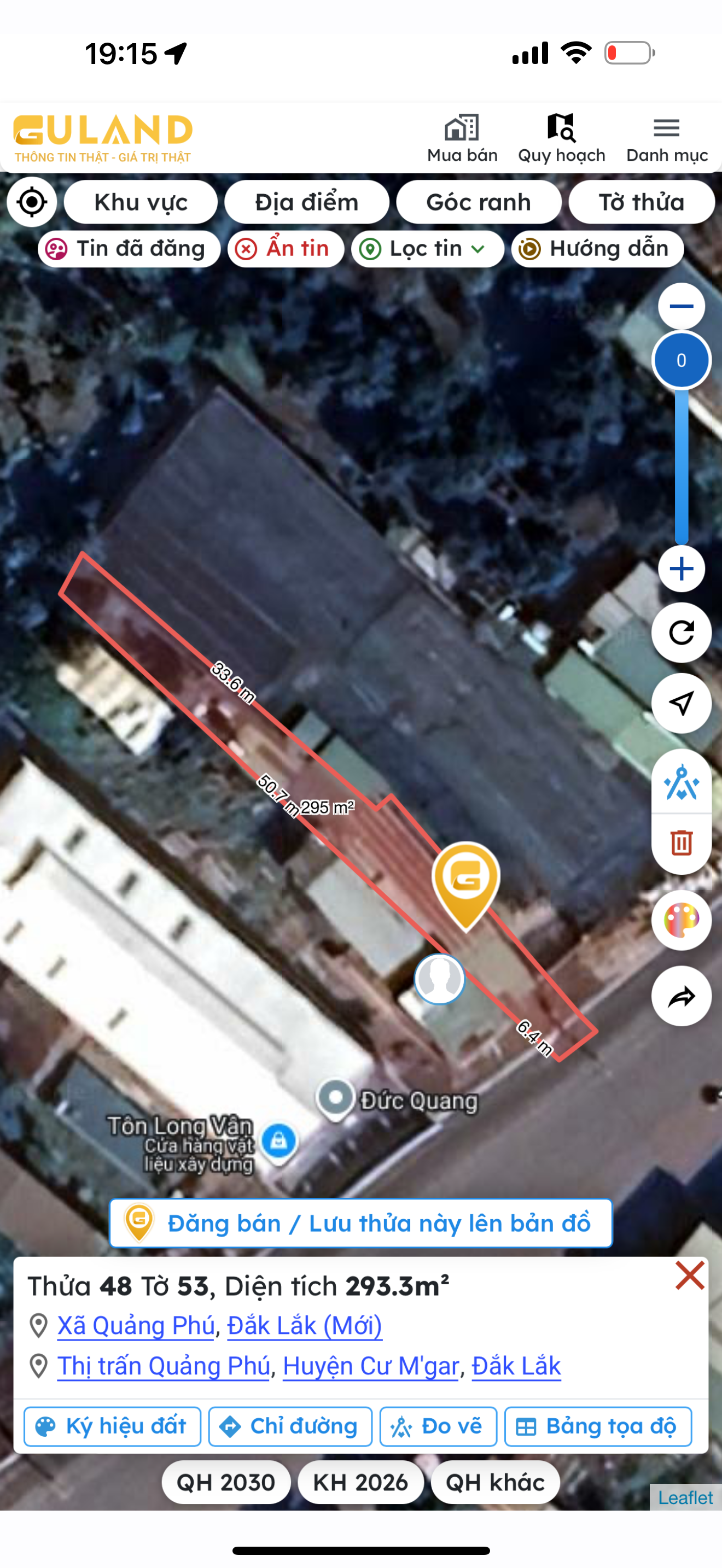 Bán nhà 293.3m² có sẵn 60m² thổ cư ngang 4m giá 3.5 tỷ tại Đường Hùng Vương Xã Quảng Phú