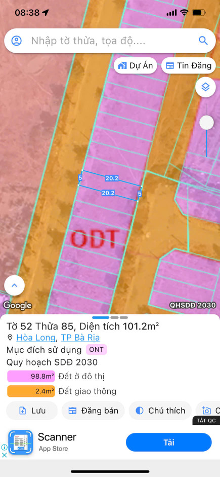 chủ bán 1 nền nhà 2mt trước sau hoà long tp bà rịa