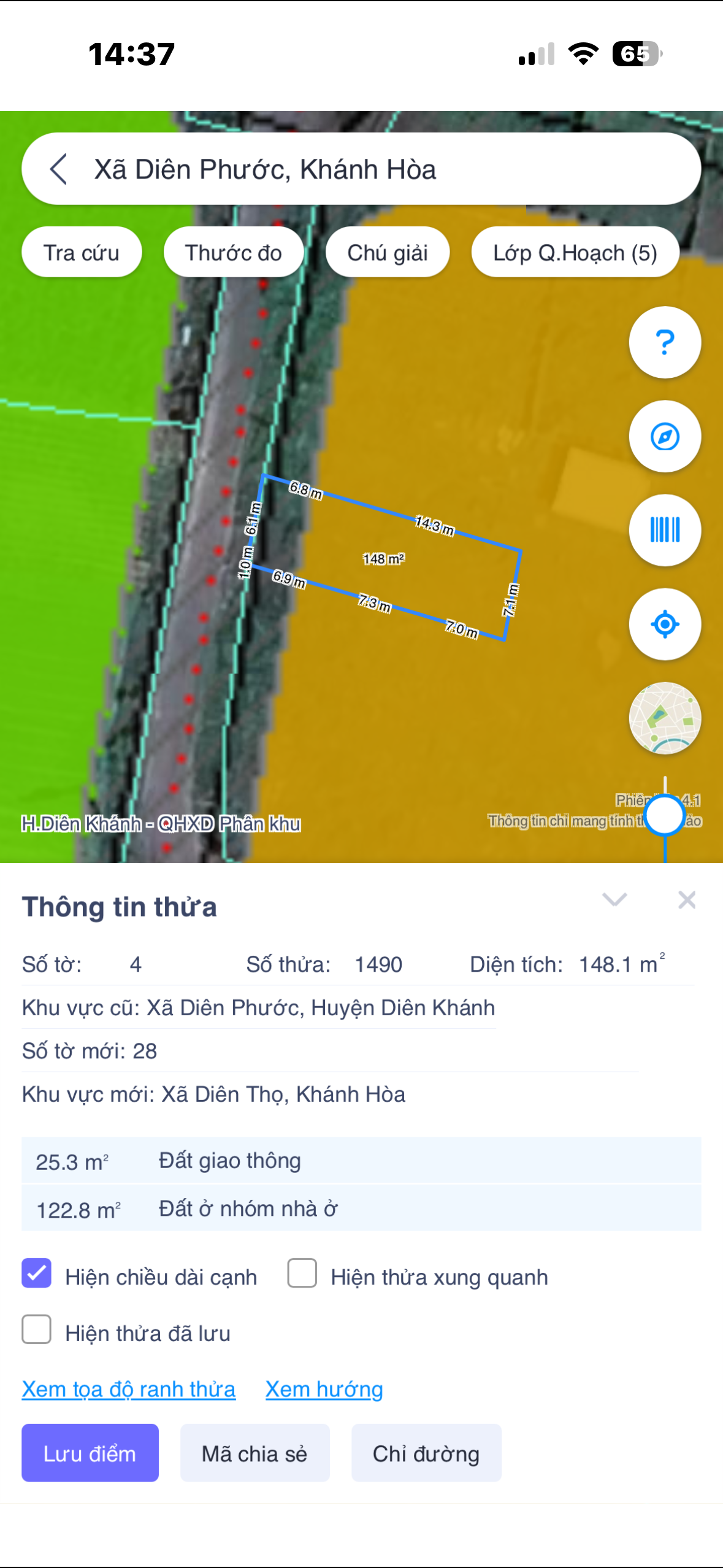 Bán lô Diên Phước( Diên Thọ), sát bên Hương Lộ 39, đường nhựa