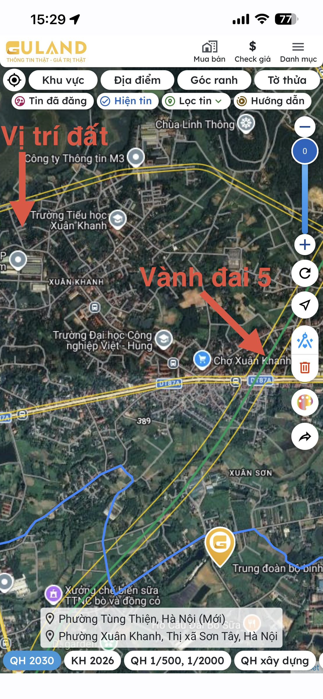 Bán 50m2 đất thổ cư trung tâm phố Hữu Nghị, Sơn Tây sổ đỏ Hà Nội gần Nhà máy và 2 trường Đại Học