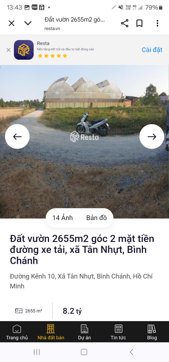 BÁN ĐẤT 2655M2 ĐẤT KÊNH 10, TÂN NHỰT, BÌNH CHÁNH