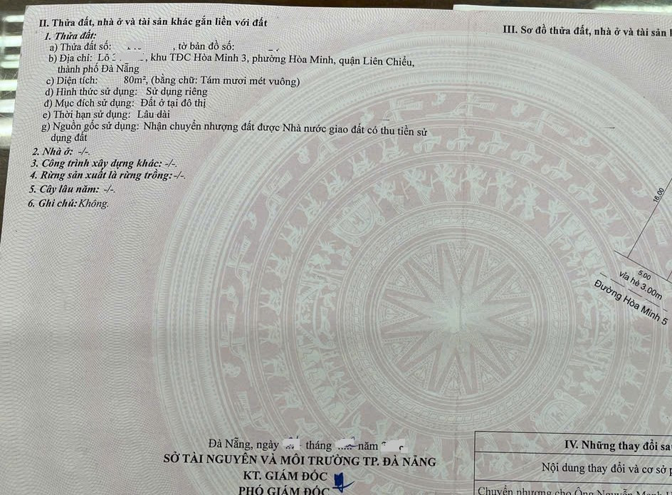 Bán nhà đường Hòa Minh 5 - Cách biển 1 phú đi bộ