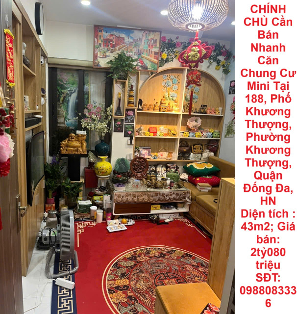 CHÍNH CHỦ Cần Bán Nhanh Căn Chung Cư Mini Tại Phường Khương Thượng, Quận Đống Đa, HN