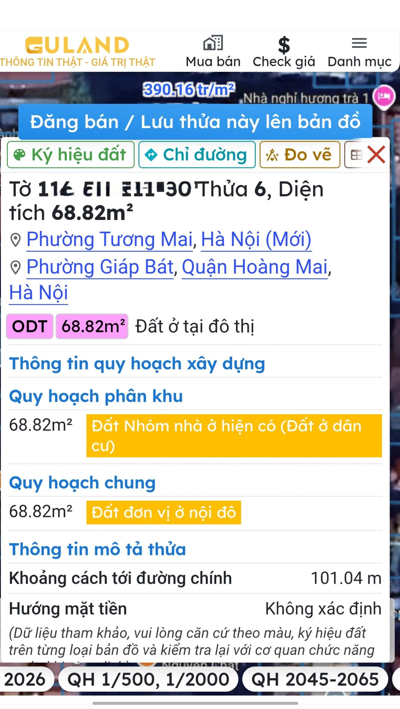 Bán nhà 69m² full thổ cư ngang 4,9m giá 29 tỷ tại Đường Kim Đồng, Phường Tương Mai
