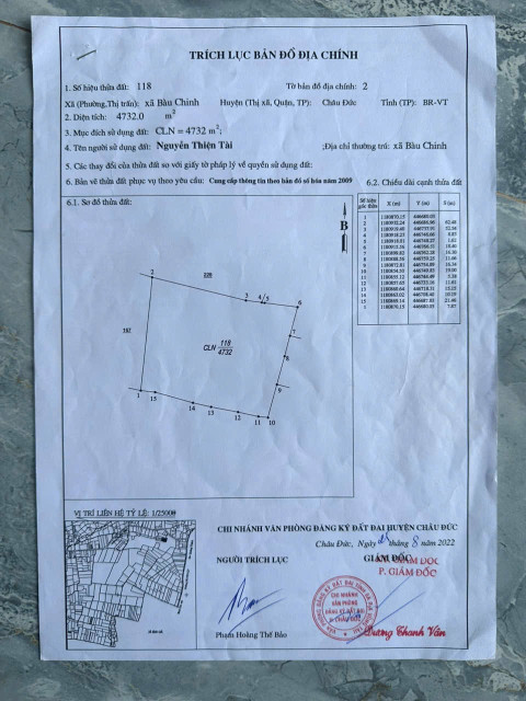 Bán đất bàu chinh