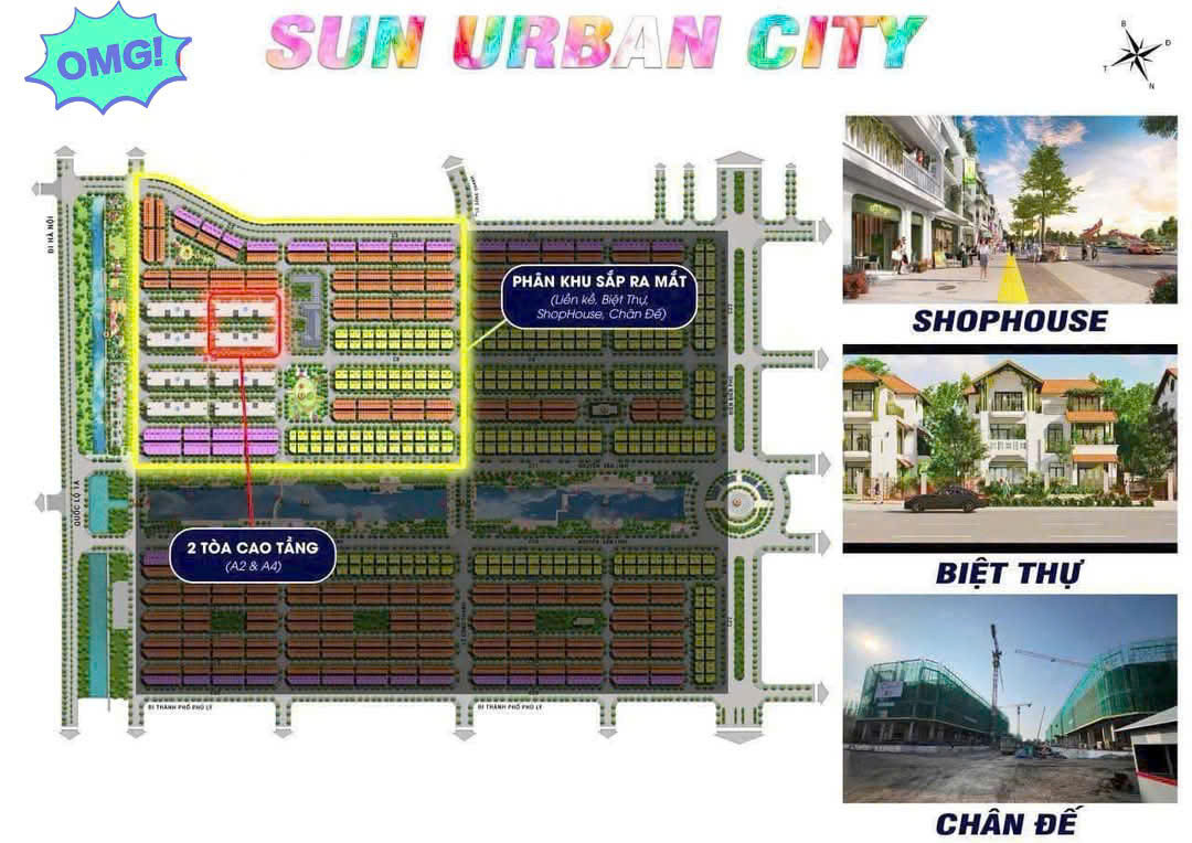 🔥 SẮP RA MẮT VỊ TRÍ HOT NHẤT DỰ ÁN - THUỘC PHÂN KHU 1 TẠI SUN URBAN CITY HÀ NAM 🔥
🔵 SẢN PHẨM ĐA DẠNG GỒM:
👉 Căn hộ 𝐀𝟐 - 𝐀𝟒: Diện tích từ 30m2-45m2-57m2
👉 Shophouse Khối đế 8 toà chung cư
👉 Liền kề : Diện tích đất 52m2-60m2-68m2-72m2 (3,5 tầng nổi + 1 