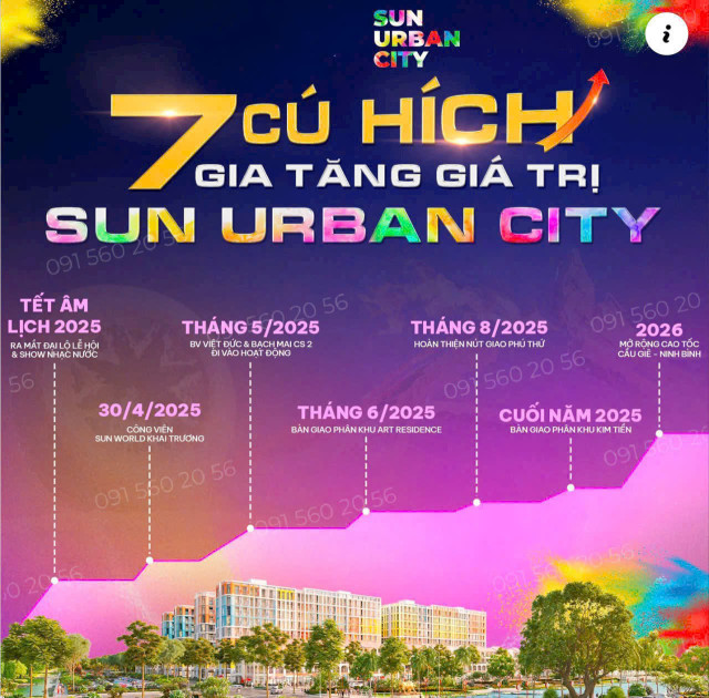 DỰ ÁN SUN URBAN CITY HÀ NAM.
💎 ĐẶC QUYỀN BOOKING SỚM:
✅ Cơ hội chọn quỹ căn đẹp ưu đãi nhất, tiềm năng sinh lời cao nhất.
✅ Nhận chính sách bán hàng nhanh nhất trong giai đoạn mở bán.

📌 Booking ngay để không bỏ lỡ cơ hội chọn căn ưng ý nhất!
Liên hệ em H