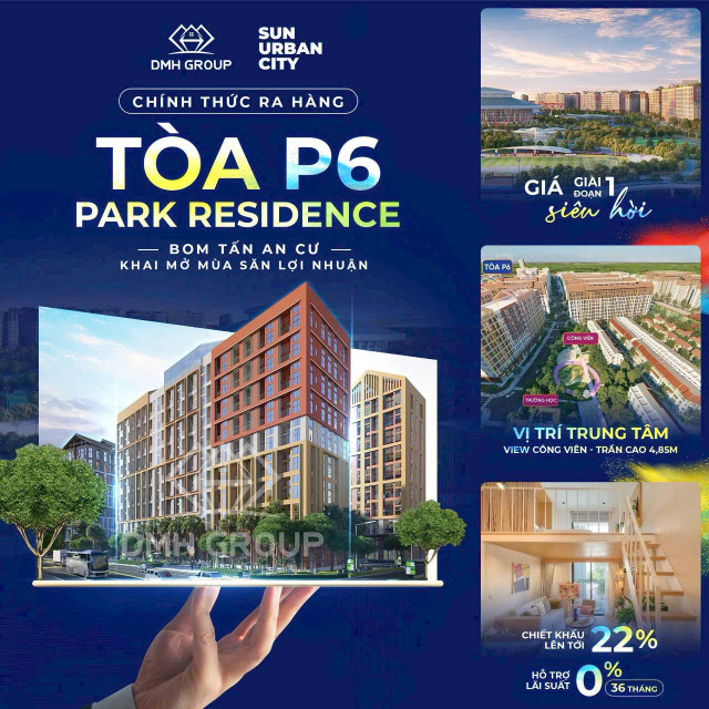 Quỹ căn độc quyền toà P6 Park Residence Sun Hà Nam