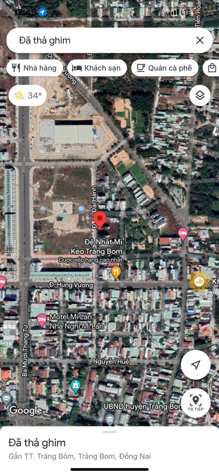 Bán  đất thổ cư 119m² tại đường Lê Đại Hành, Thị trấn Trảng Bom, Huyện Trảng Bom, Đồng Nai giá 4.3 tỷ