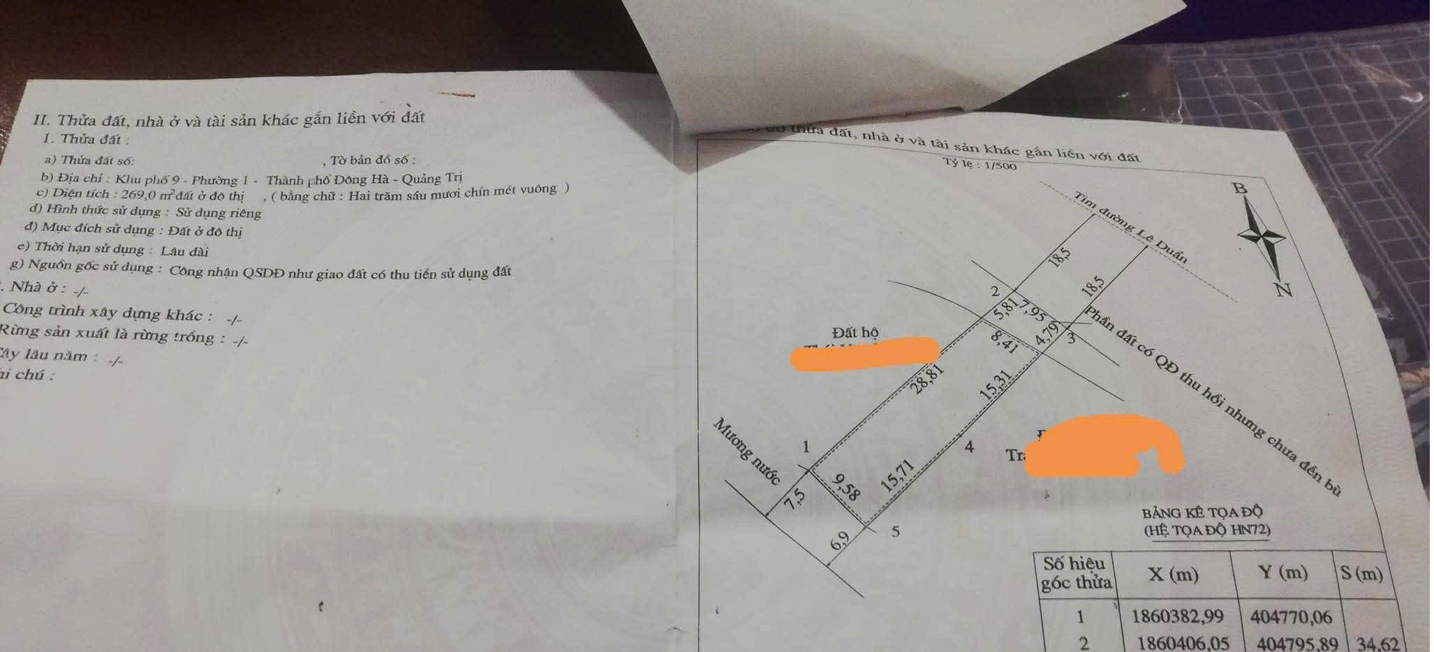 Mặt tiền kinh doanh Lê Duẩn - ngay cầu Vượt Quốc lộ 9b