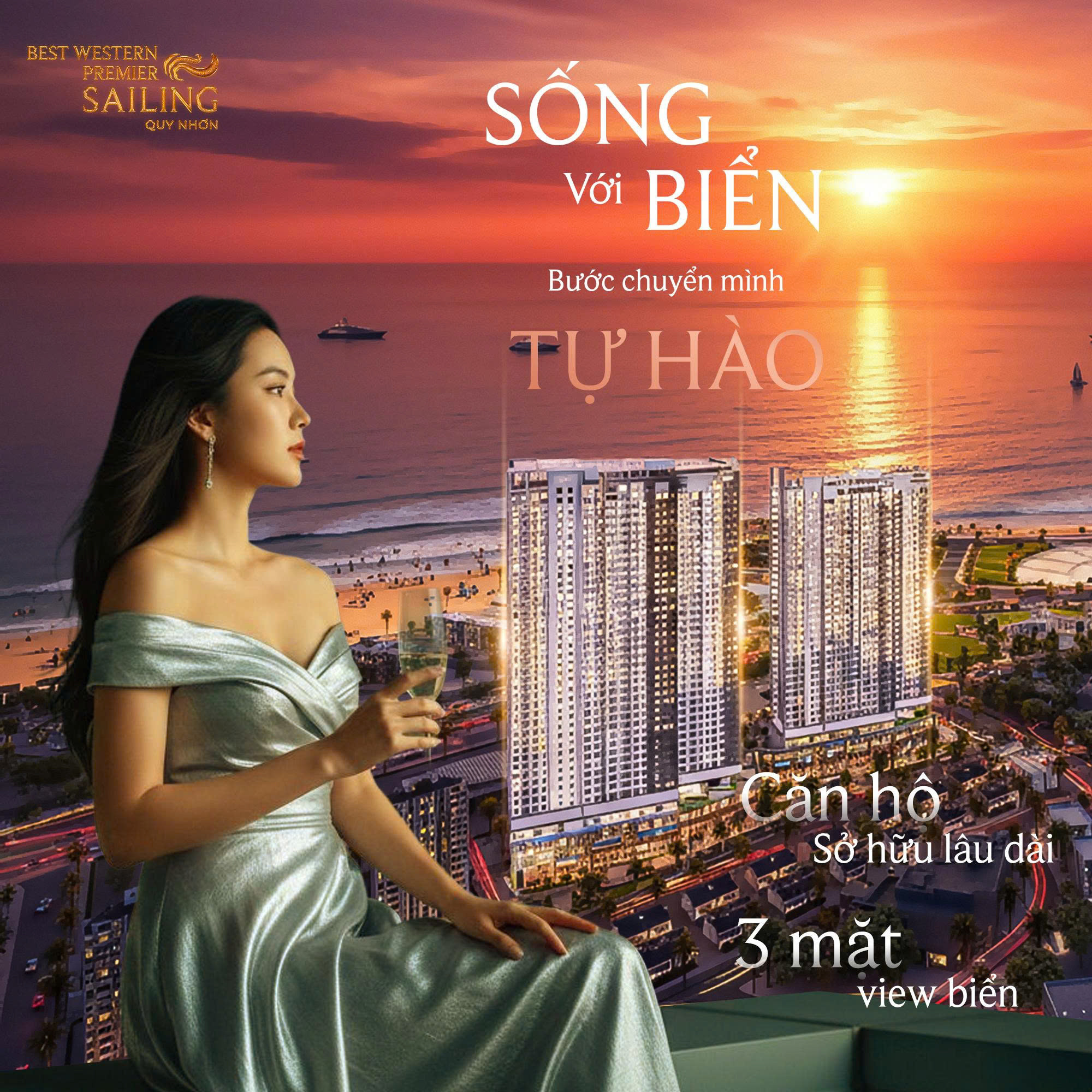 CĂN HỘ VIEW TRỰC DIỆN BIỂN  QUY NHƠN- THE SAILING - QUÝ 2/2026 BÀN GIAO - SỔ HỒNG LÂU DÀI